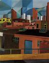 CHARLES ELMER HARRIS (BENI KOSH) (1917 - 1993) Three factory scenes.